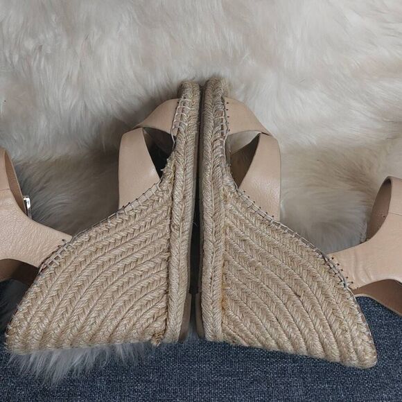 Joie Leather and Jute Platform Espadrille Sandals Size 38.5 (7.5) - Picture 11 of 15